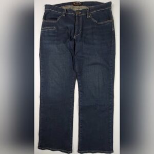 Hawx Work Wear Jeans Mens Size 36x32 Blue Denim Reinforced Crotch Stretch